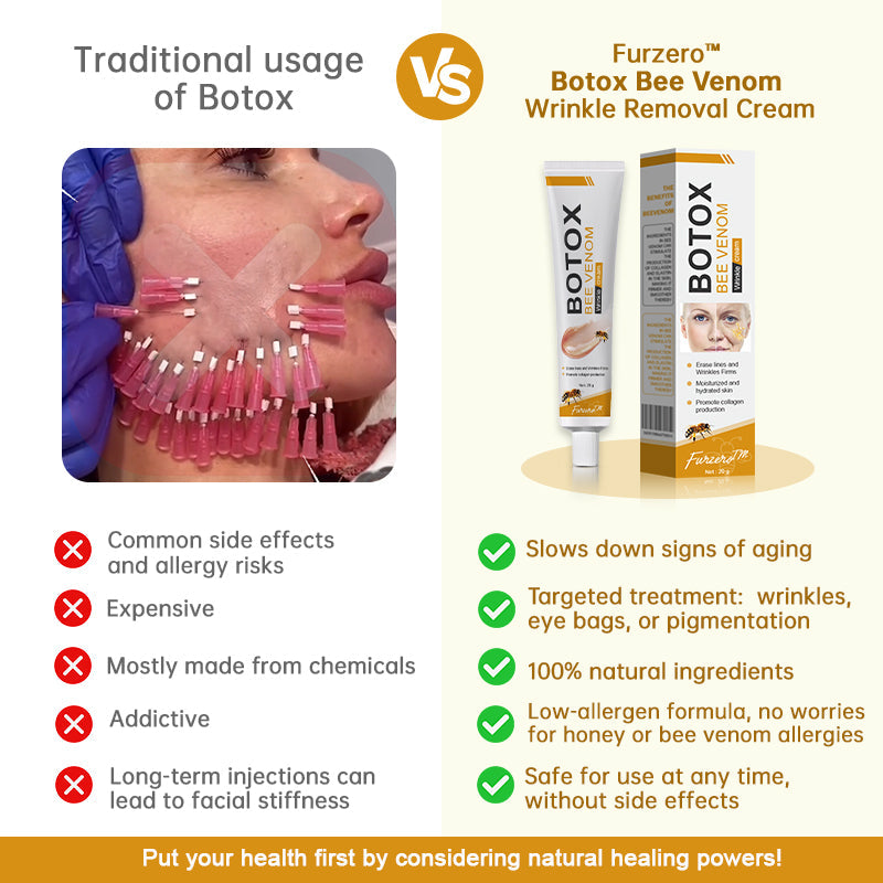 (✅🎁Made and shipped from Canada👨‍⚕️) Furzero™ Botox Bee Venom Wrinkle Removal Cream- LAST DAY 70% OFF